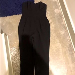 Adelyn Rae Black Strapless Romper